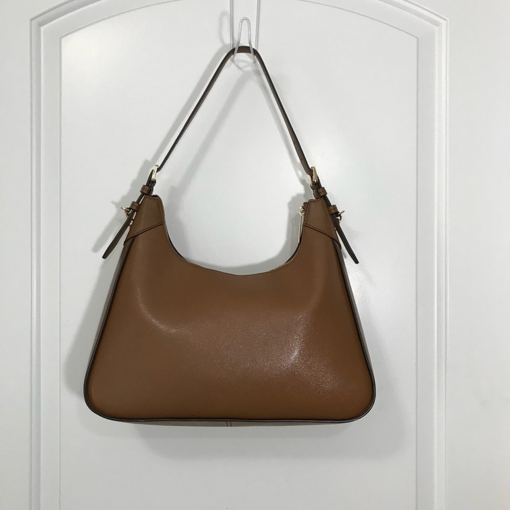 Michael Kors Wilma Large Saddle Brown Leather Shoulder Bag NWT - Picture 3 of 12